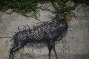 Europe, Austria, Vienna, wall, painting, deer Europe, Austria, Vienna, wall, painting, deer
